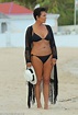 Kris Jenner showcases incredible bikini body in a sexy black two-piece ...