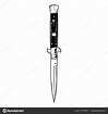 Cuchillo Flick vector, gráfico vectorial © balashovmihail38.gmail.com ...