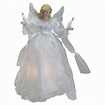 10" Lighted White Winged Angel Christmas Tree Topper - Clear lights ...