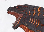 Godzilla KOTM - Burning Godzilla | Godzilla, Monstruos, Dibujos