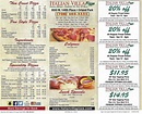 Italian Villa Pizza Orland Park Menu (Scanned Menu With Prices)