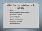 PPT - An Autobiography: Writing A bout Self PowerPoint Presentation ...