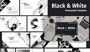 Blanco y negro - Plantilla de PowerPoint empresarial