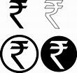 Indian Rupee icon on white background. Indian Rupee symbol. basic ...