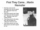 PPT - First They Came…Martin Niemoller PowerPoint Presentation, free ...