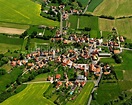 Heringen (Werra) von oben - Dorfkern am Feldrand in Heringen (Werra) im ...