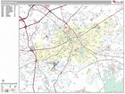 Spartanburg South Carolina Wall Map (Premium Style) by MarketMAPS ...