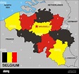 Mapa político de Bélgica Fotografía de stock - Alamy