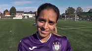 Sakina Ouzraoui Diki après SV Zulte Waregem - RSC Anderlecht le 05.09. ...