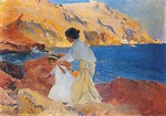 Joaquín Sorolla "Clotilde and Elena on the Rocks in Jávea, Spain" 1905 ...