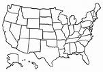 Blank Map Of United States Download PNG Image | PNG Mart