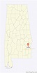 Map of Clayton town, Alabama