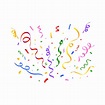 Festival confetti and tinsel explosion PNG background. Realistic ...