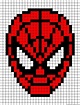 an image of a spiderman face made out of pixellated pixels on a white ...