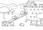 Arca de Noé: dibujo para colorear e imprimir | Escuela dominical para ...