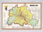 West and East Berlin Borders History of the Berlin - Etsy