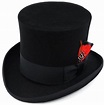 Elegante Men's Black Top Hat - 100% Wool (Small) | Black top hat, Mens ...