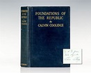 Foundations of the Republic: Speeches Calvin Coolidge First Edition Signed