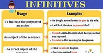 Infinitives: What Is An Infinitive? Functions & Examples • 7ESL