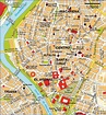 Streets Map Of Seville With Town Sights - Spain | Sevilla | Seville ...