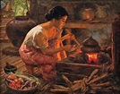 cooking the old way | Filipino art, Philippine art, Indonesian art
