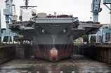 File:USS Gerald R. Ford (CVN-78) in dry dock front view 2013.JPG ...