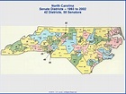 North Carolina State Senate Districts Map - 1993 to 2002