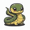Lindo estilo de dibujos animados de anaconda | Vector Premium