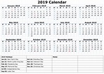 2019 Blank Calendar Template Blank Calendar Template Monthly ...