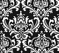 Black and White Damask Print Fabric by the Yard Designer - Etsy