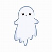 Fantasma con cara divertida kawaii fantasma lindo en estilo de dibujos ...
