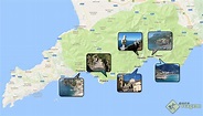 Mapa da Costa Amalfitana na Itália - Para Viagem
