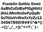 Font Alphabet Styles: Franklin Gothic Demi
