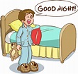 sleepy yawning kids and parents good night cartoon vector 21081227 ...