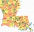 Louisiana State Map Of Parishes - Alvina Margalit