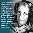 Hannah Arendt - Zitate Denken - Trend Nachrichten