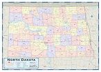North Dakota Counties Wall Map by Maps.com - MapSales