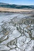 aerial view Soda Lake is a playa lake at the at the terminus of the ...