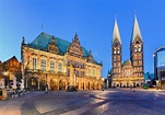City Hall and the Cathedral of Bremen, Germany Stock Image - Image of ...