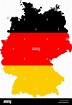 Mapa de Alemania con los colores de la bandera alemana Fotografía de ...