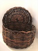 Round Woven Wicker Basket With Lid. Woven Basket with Lid. by ...
