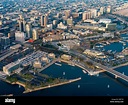 Aerial view, Downtown Long Beach Boat Marina, Long Beach, Los Angeles ...