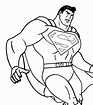 Dibujo Básico Superman para colorear, imprimir e dibujar –ColoringOnly.Com