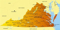 Map Of Virginia Showing Cities - Washington Map State