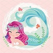 Cute mermaid girl.Mermaid pattern. by Senay Kurtulus on @creativemarket ...