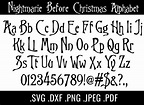 Nightmare Before Christmas Font Clipart Black Letters SVG | Etsy