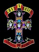 Guns N Roses Logo Appetite for Destruction Cross Slash Black Mens T ...