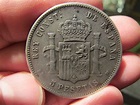 5 Pesetas 1877 Plata Alfonso Xii Por La Gracia De Dios D.e.m - $ 40.000 ...