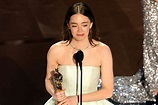 Emma Stone has wardrobe malfunction winning Best Actress at Oscars 2024