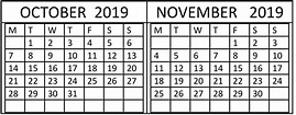 October November 2019 Calendar PDF, Word Template - Latest Printable ...